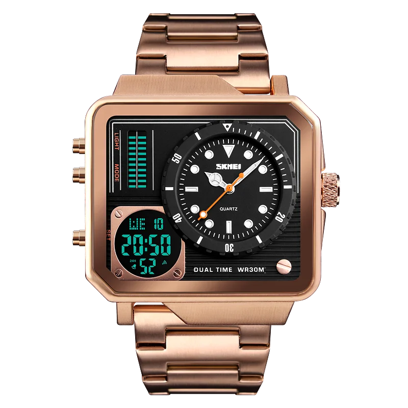 

skmei mens 1392 sport watch digital watch custom logo watch rose gold