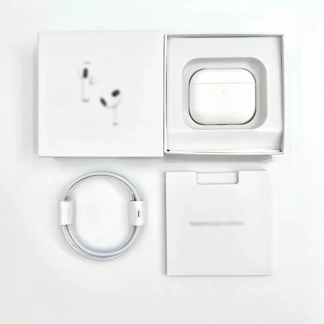 

Wireless earphone 1:1 original air 4 tws earbuds 1562m 1562a anc air gen 3 bt headsets with valid serial number, White