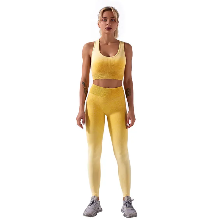 

OEM Customized Custom Logo Women Recycled Compression Summer Polyester Eco Friendly Sports Supplier Yoga Fitness Set