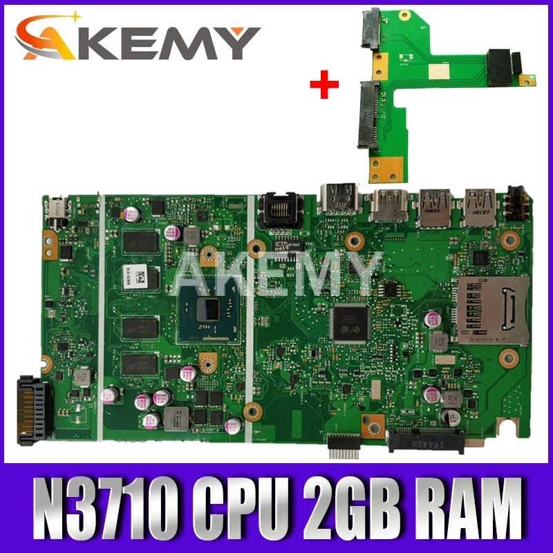 

Akemy For ASUS VivoBook X541NA-PD1003Y laptop motherboard X541NA mainboard X541N motherboard test 100% OK N3710 CPU 2GB RAM