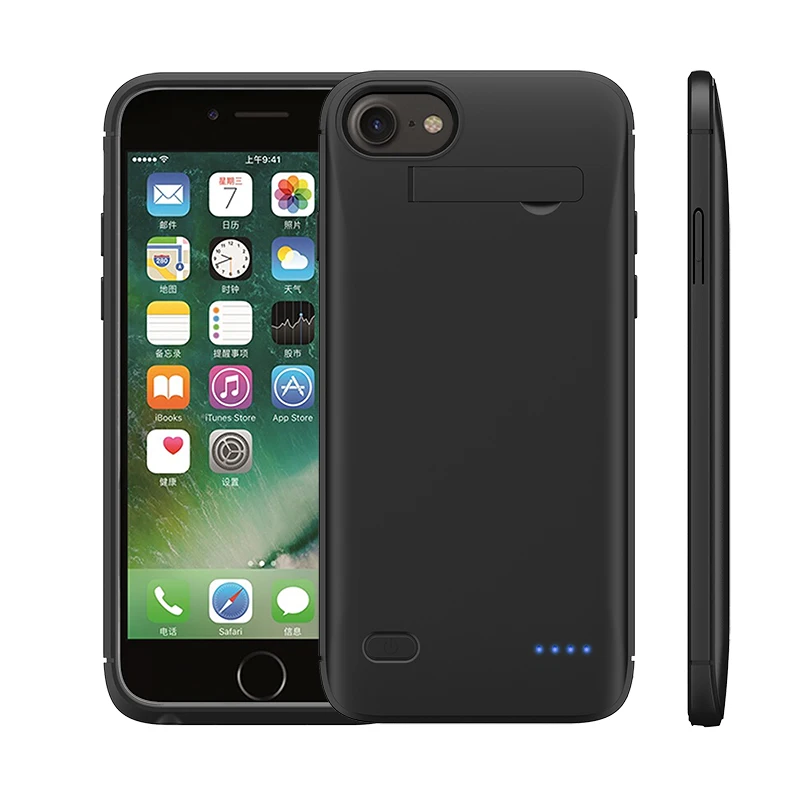 

Cheap price backup cell phone battery case for iphone 6 6s 7 8, Black, red, blue