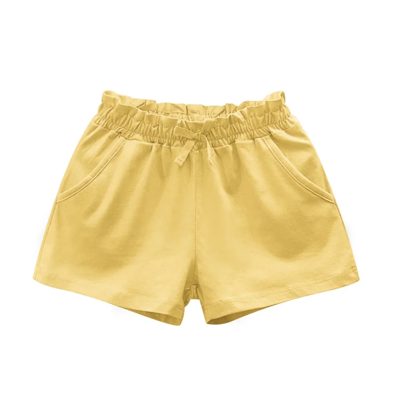 

in bulk 2021 bows solid pure pink color pockets soft shorts toddler girl kids baby