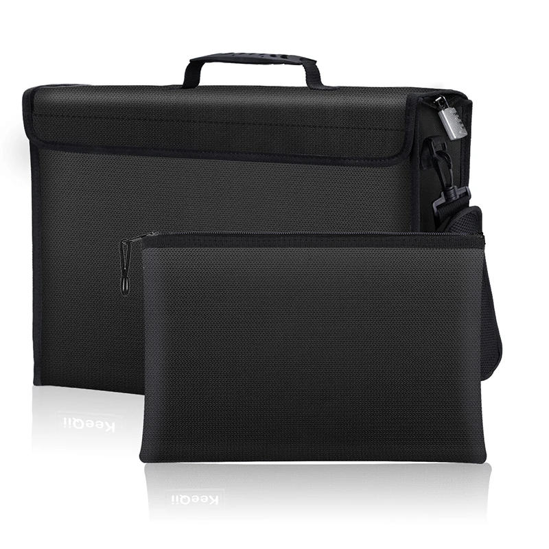 Best Custom Fireproof and Waterproof Zipper Bag with Handle for Travel for Filing Documents