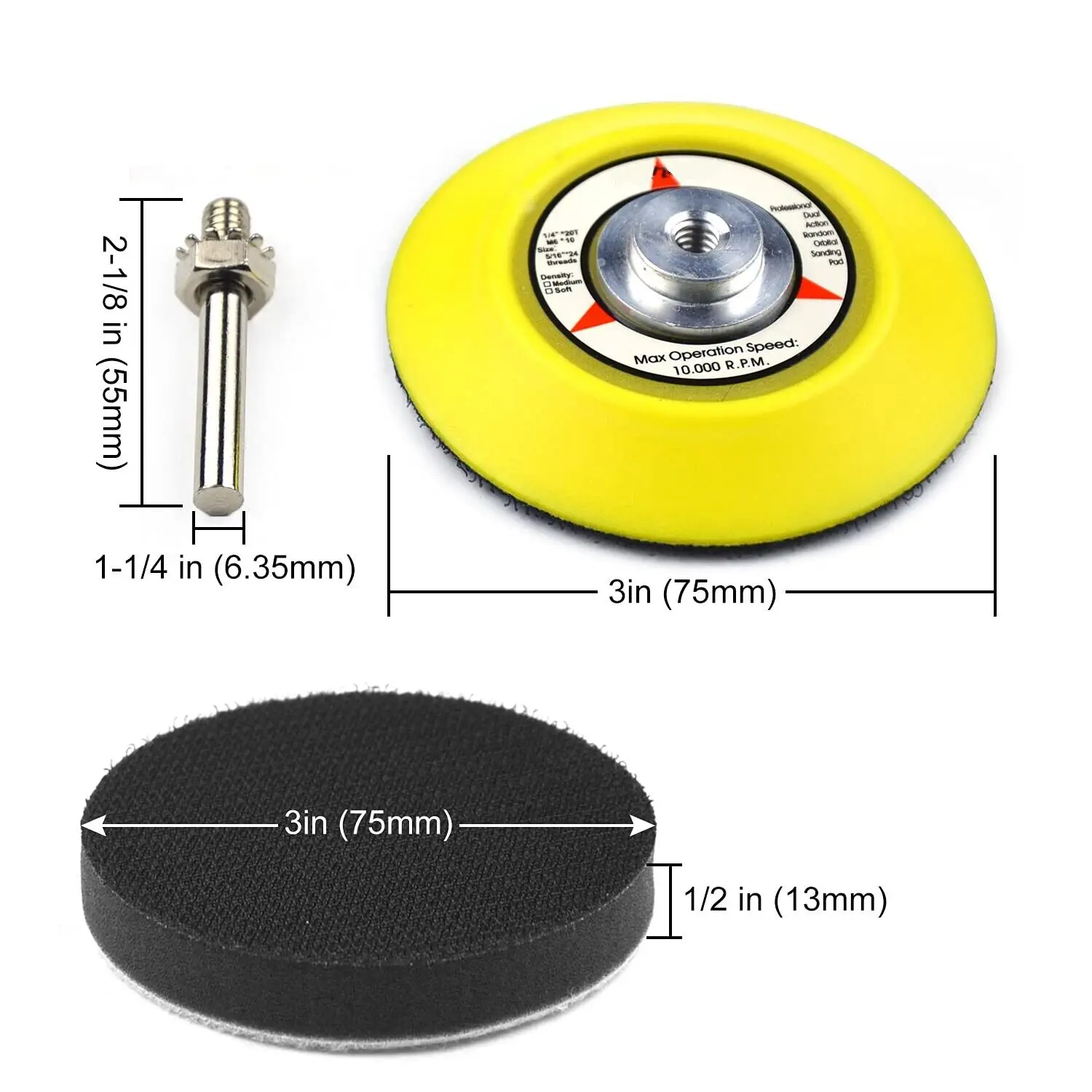 102x 3 Inch Sanding Discs 800-5000 Grit for Drill Wet Dry Hook Loop Sandpaper Pads