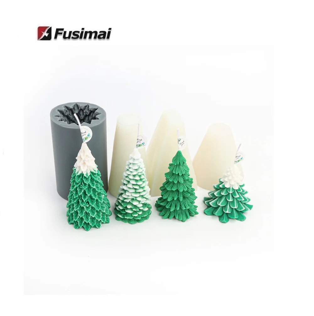 

Fusimai Pine Cone Shaped Silicon Mould Silicone Large Size Christmas Tree Candle Mold