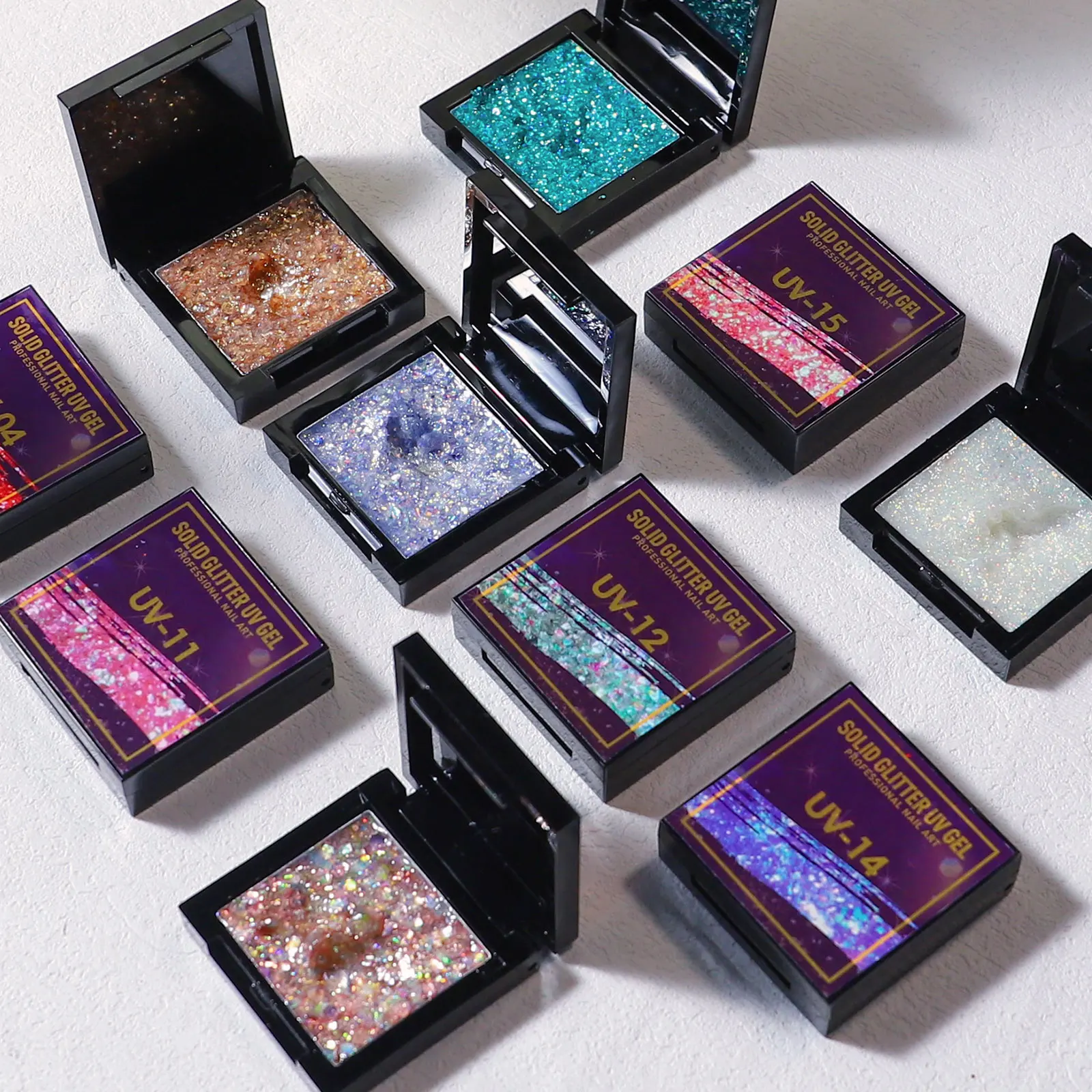 

Nail art Japanese new UV solid sequin gel phototherapy nail polish gel solid glitter sequin glue