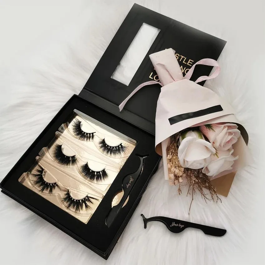 

Free Samples 3D Natural Wispy Super Dramatic Full Strip Cruelty Free Real Mink Lashes Private Label Eyelashes, Natural black