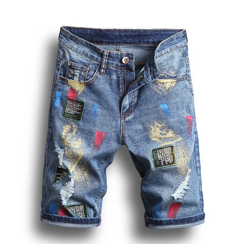

Duliang high quality 2021 denim shorts men high waist jean shorts