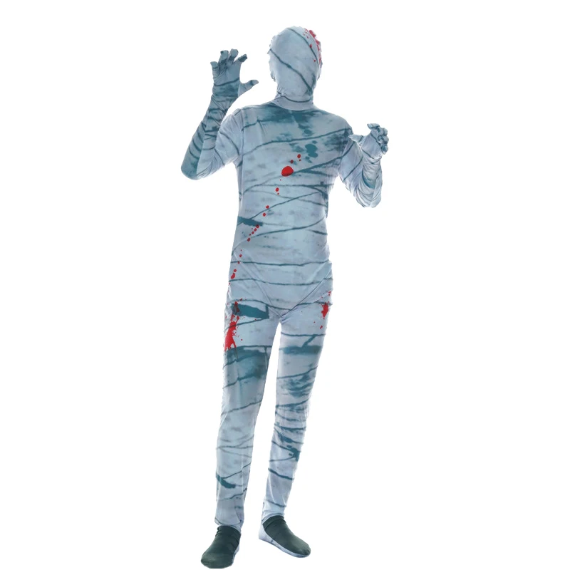 

Scary Mummy Bodysuit Halloween Costumes Party Cosplay Mummy Costume For Adult