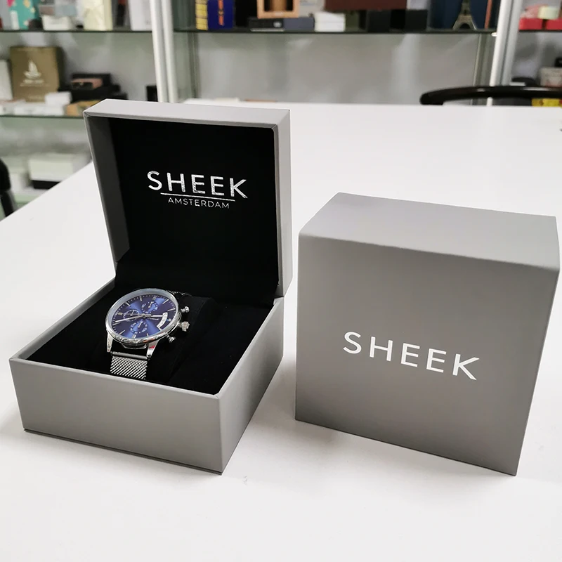 

China Supplier Eco custom logo PU Leather Pillow Wrist Watch Box Cheap Watch Case, Any