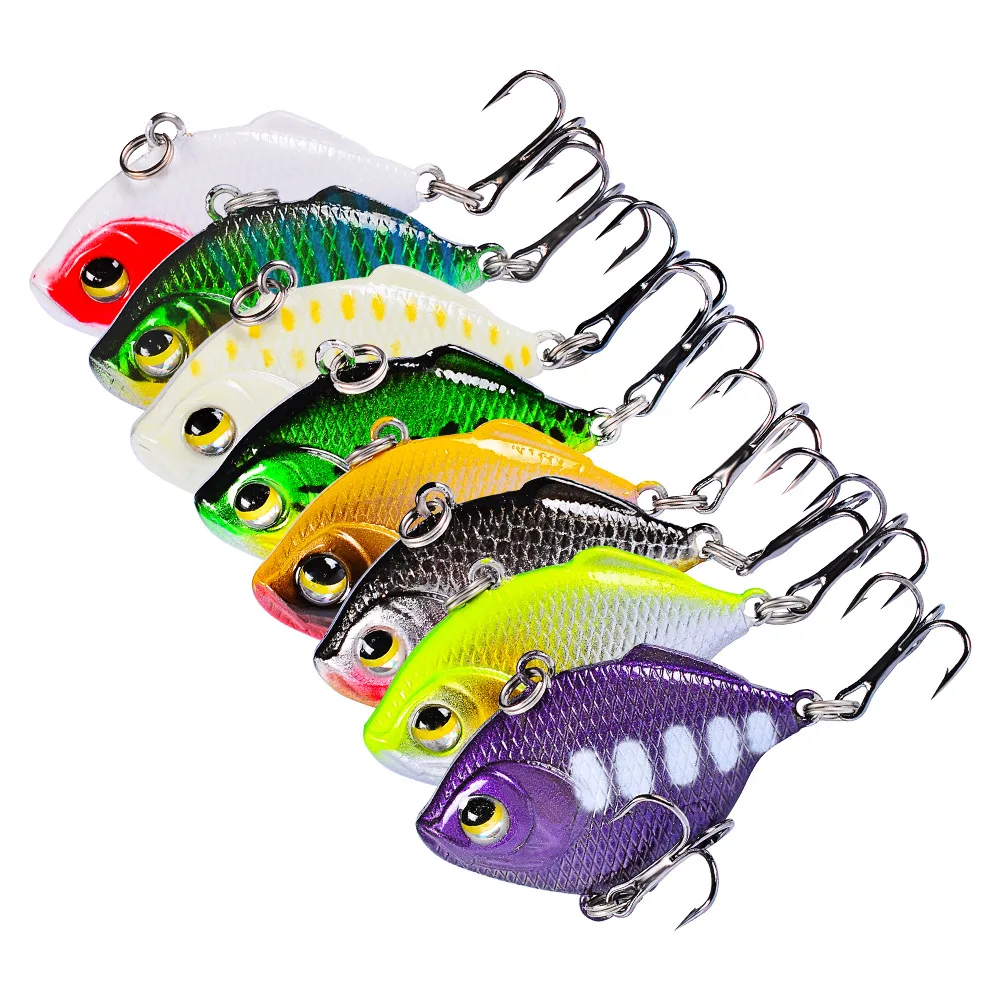 

4.5cm 8.5g Multi Colors Saltwater Freshwater Casting Bulk Hard Vibration Bait Rattlin VIB Fishing Lure, 4 colors