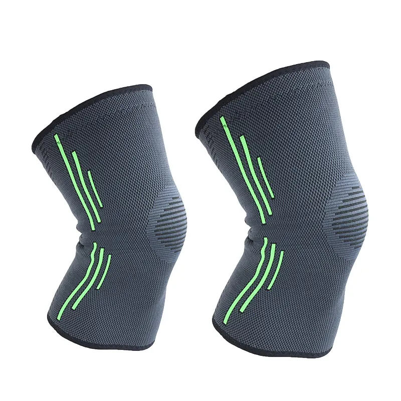 

Unisex and Fashionable Sports Knee Pads with Elastic Compression and Silicone Non-Slip for Four Seasons, Gray
