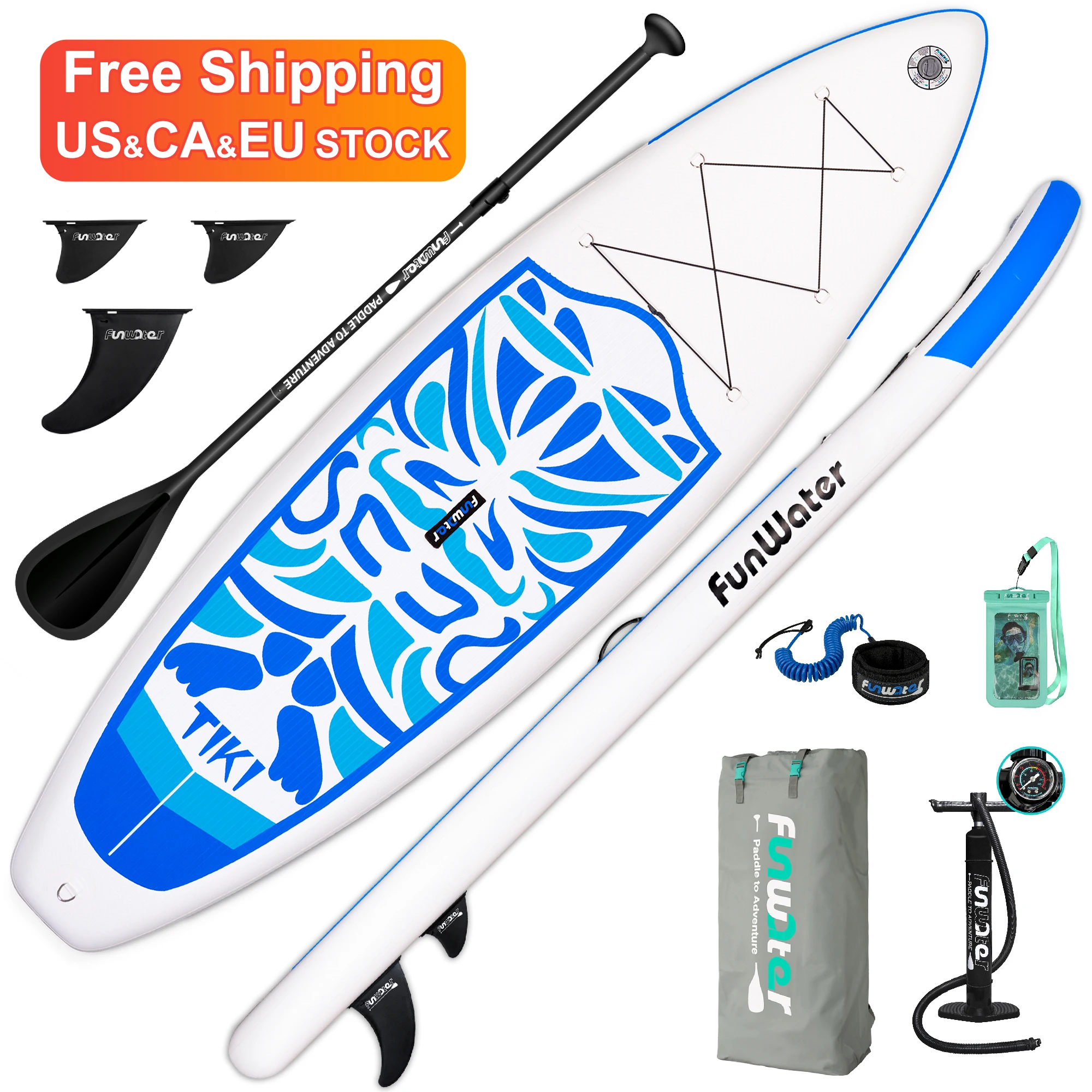 

FUNWATER Free Shipping Dropshipping OEM 10'6" sup paddle board best surfing inflatable stand up paddle board wakeboard surfboard