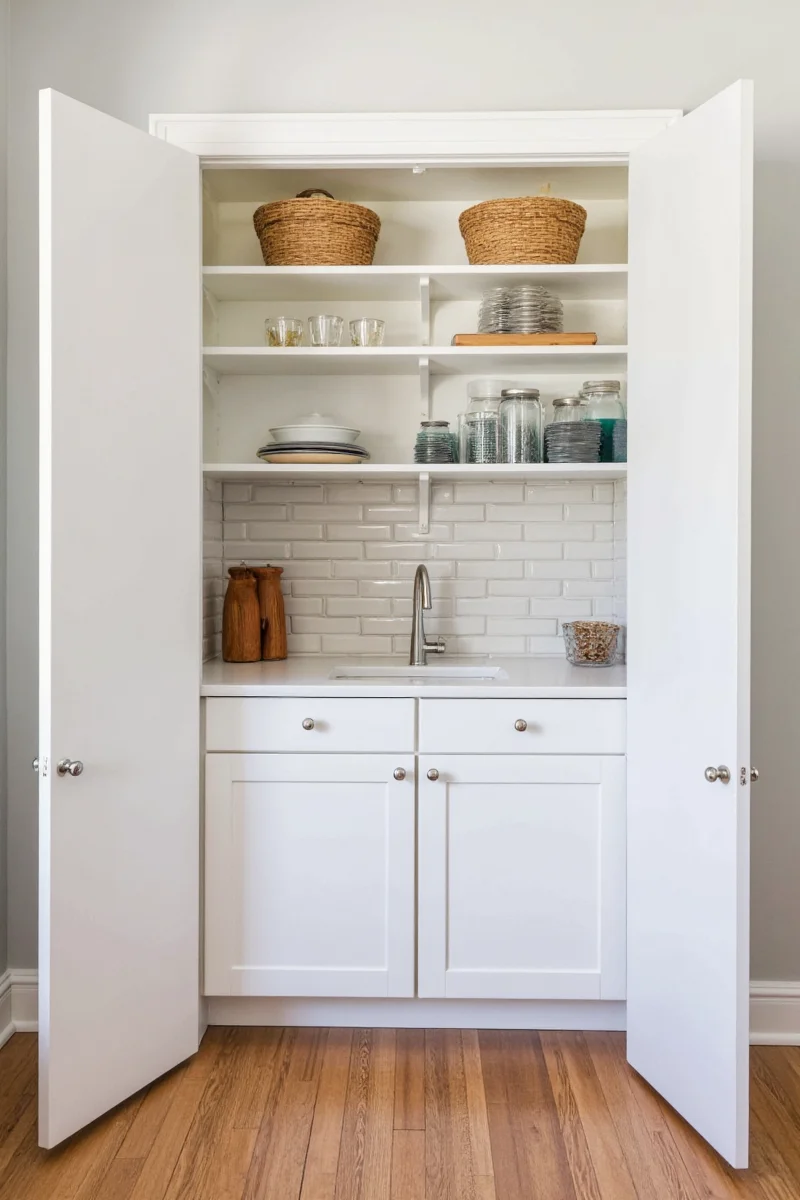 Peel-and-stick pantry wallpaper samples