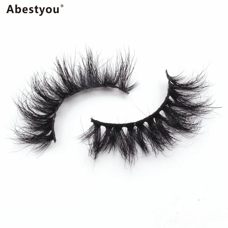 

Abestyou New Styles 3d Fluffy Mink Eyelashes Short Real Mink Lashes Soft Strong Cotton Band Good quality Lashes