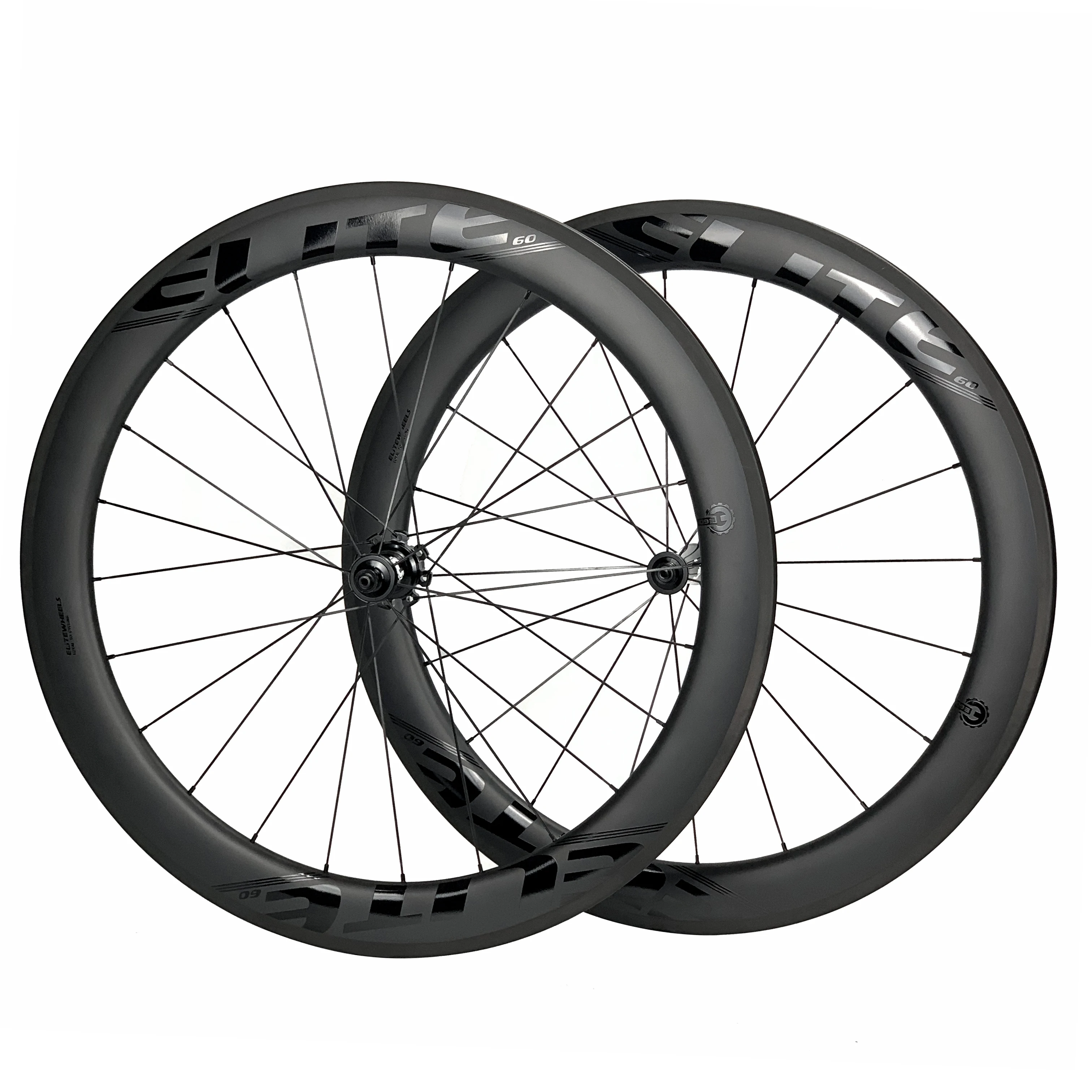 

ELITEWHEELS ENT 700c Carbon Fiber Wheel set Cycling Clincher Carbon Wheels Road Bike Bicycle Wheelset