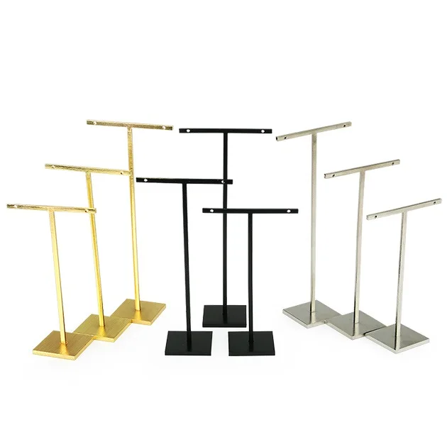 

SKQ jewelry display stands for earrings T bar Metal earring display stand jewelry display earring holder