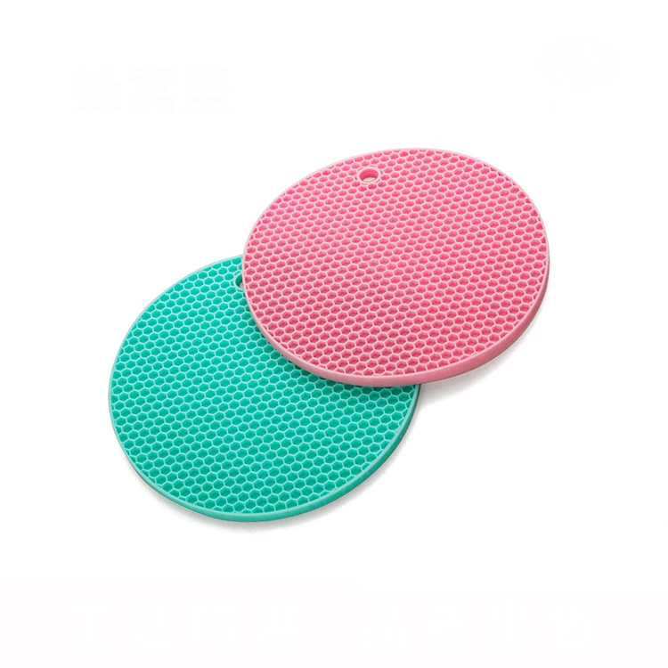 

Kitchen Silicone Non Slip Heat Resistant Silicone Mat honeycomb cushion Silicone Mat/ Pot Holder/Placemat, Multi color
