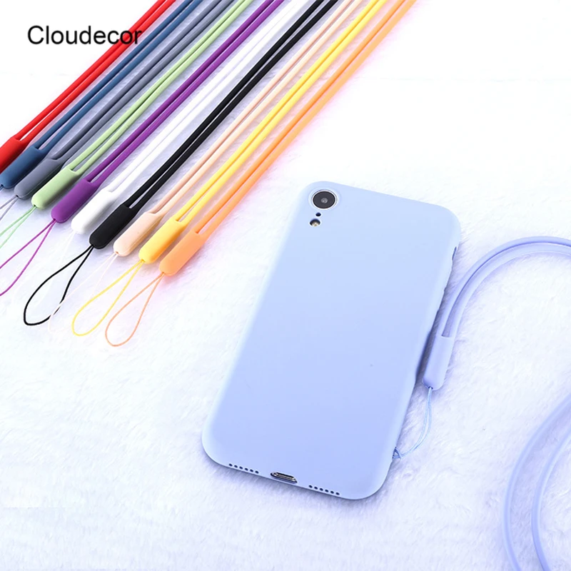 

Silicone Mobile Phone Lanyard Hanging Neck Women Creative Pendant Rope Student ID Card Keys Bags Sleeve Long Lanyard