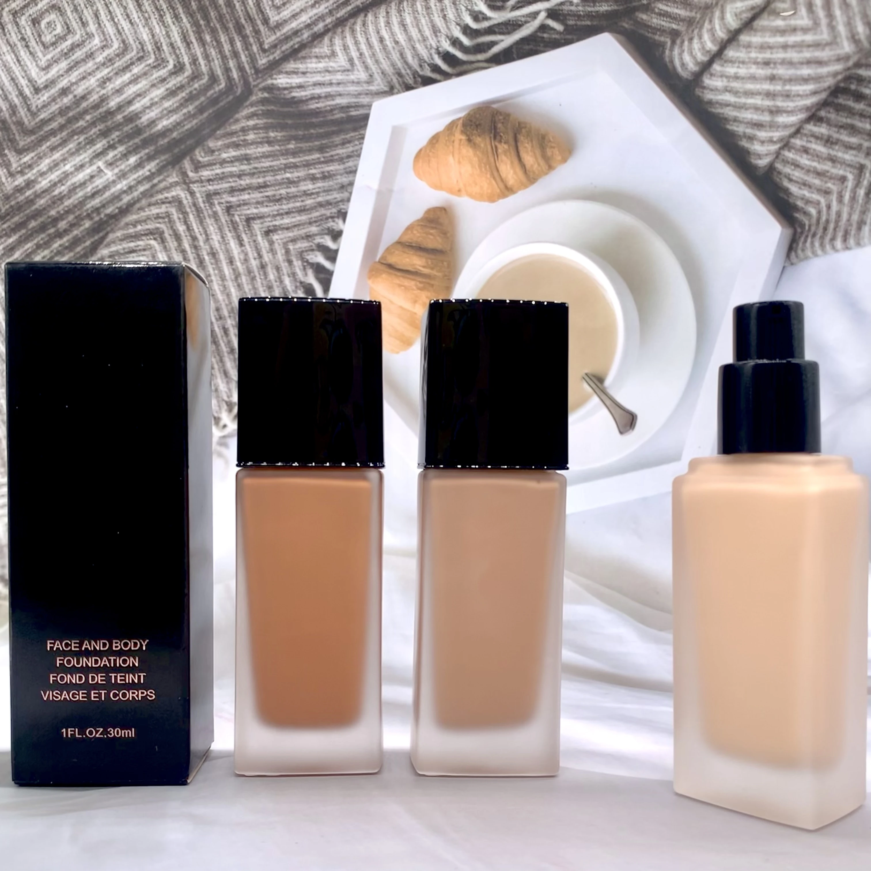

OEM Wholesale custom face pressed private label matte cream to powder Waterproof foundation make up foundation for black women, 8 colors