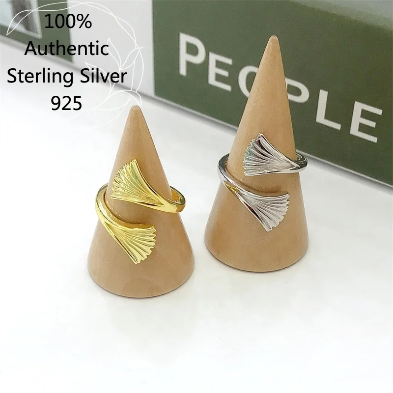 

100% 925 Sterling Silver Lady Beauty Fish Tail 18kgp Ring Jewelry New arrival adjustable Diva Open band rings