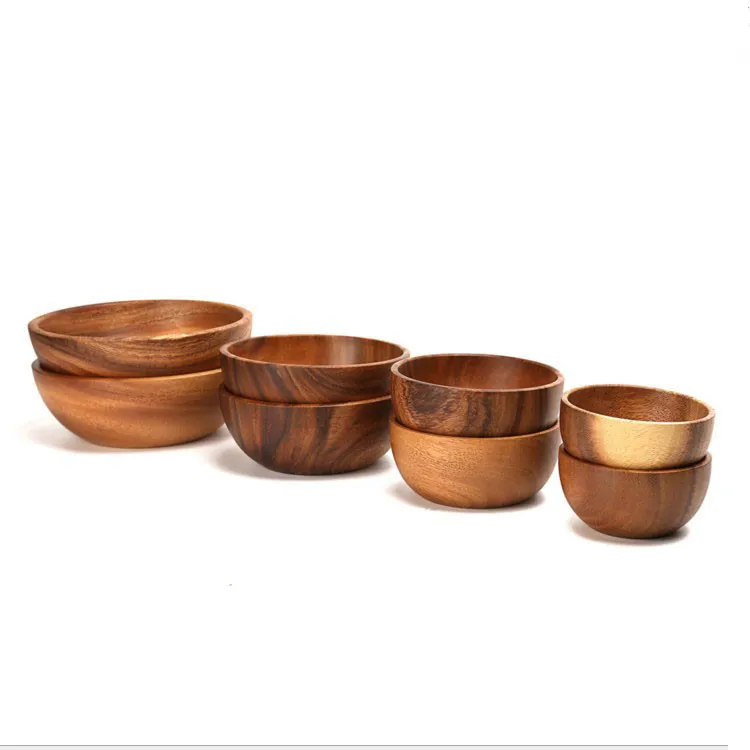 
Hot Sale Dry Fruit Bowl Acacia Wooden Salad Bowl 