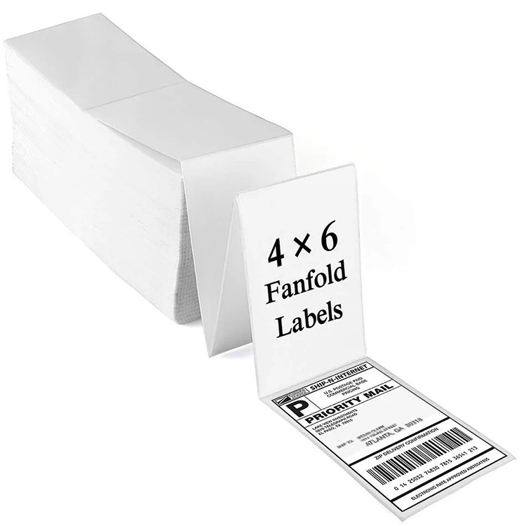 Perforated White Blank 4x6 Fanfold Direct Thermal Labels Buy Sticker