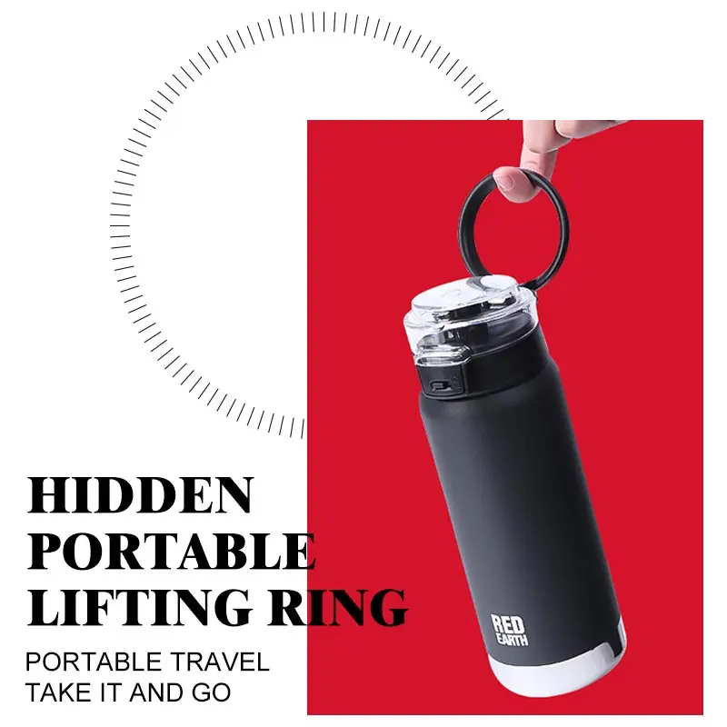 

530ml Fitness Yoga Outdoor Portable Stainless Steel Drink Water Vacuum Bottle