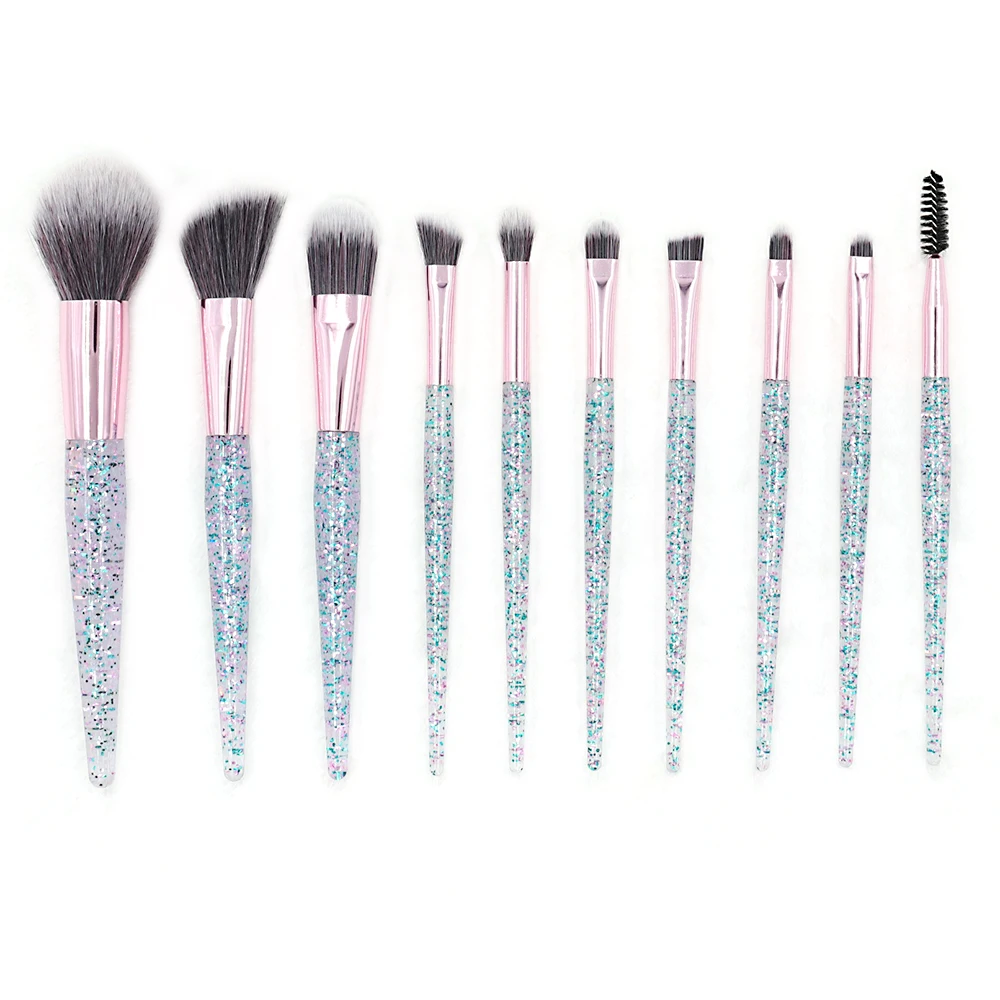 

HZM 2021 wholesale 10 pcs Makeup Brushes Set Eye Shadow Blending Eyeliner Eyebrow Brushes