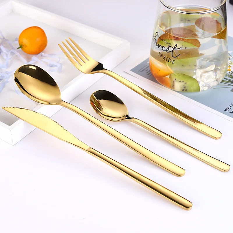 

High Quality Cutlery Logo Custom Engraving Stainless Steel Restaurant Wedding Hotel Cutlery, Silver/gold/rose gold/black/blue