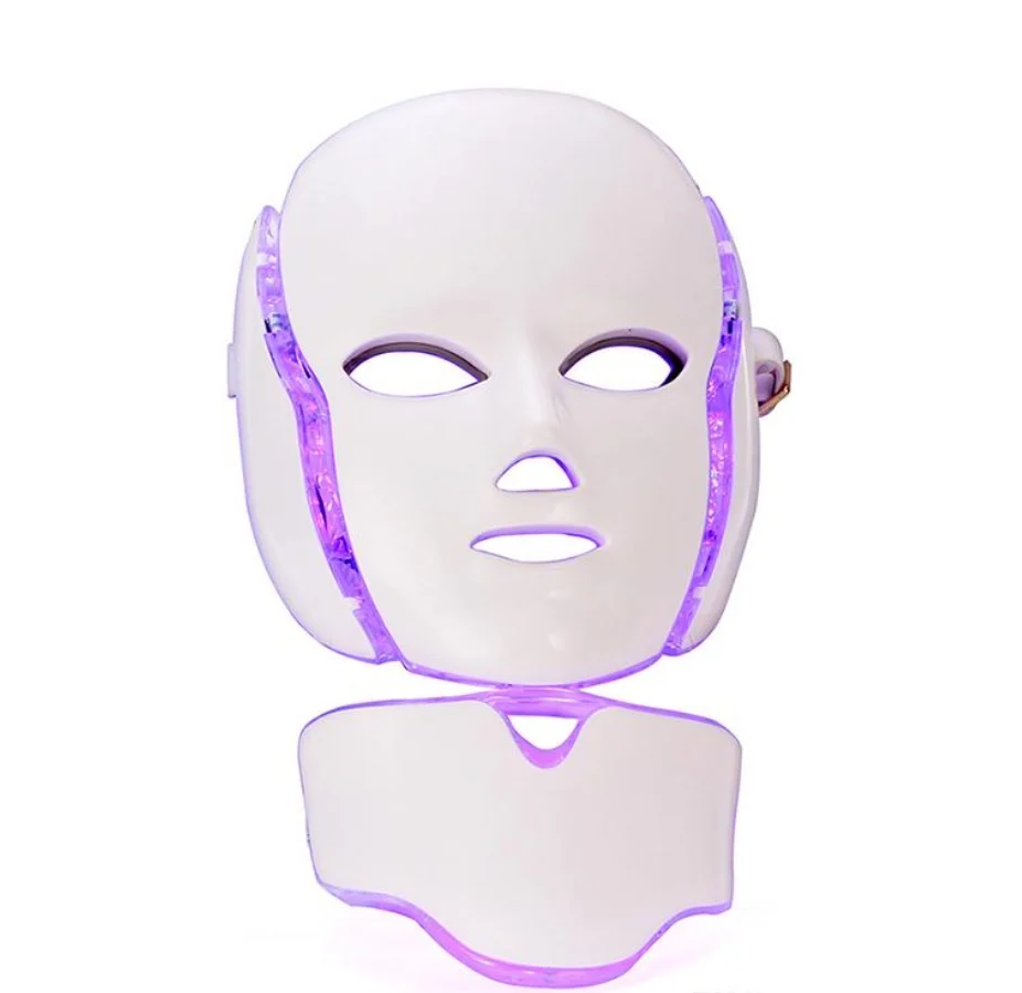 

skin whitening Beauty Therapy 7 Colors LED Face Mask with neck PDT Machine