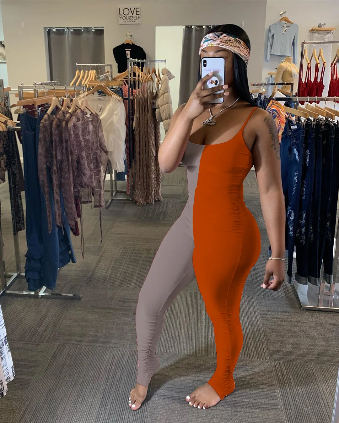 

Suspenders splicing wholesale jumpsuit yoga jogger womens stack pants