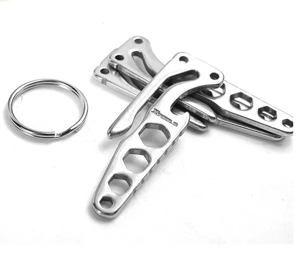 

Pocket key clip EDC mini multi-tool opener hex wrench, As the picture