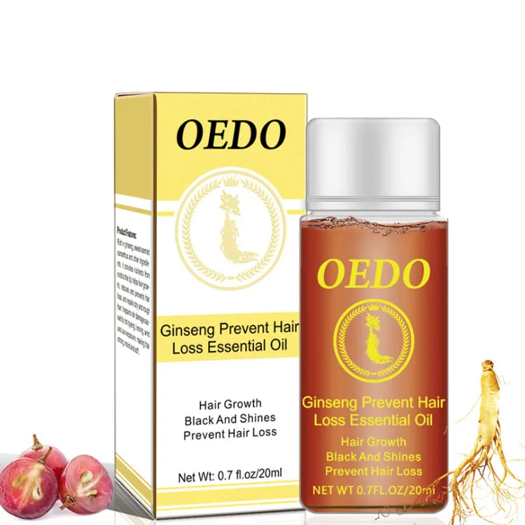 

OEDO Powerful Hotsales hair growth black and shines prevent hair loss Ginseng essential oil