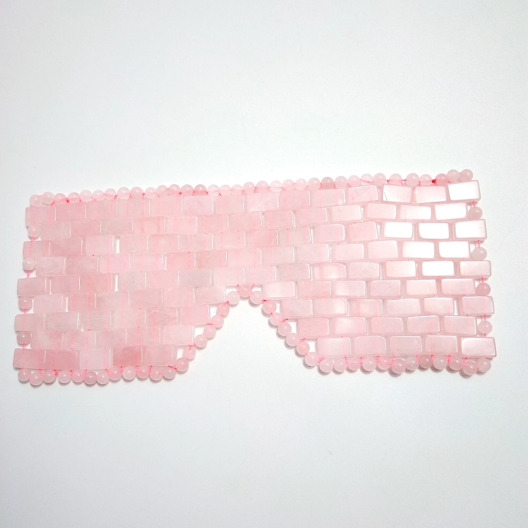 

2021 Hot Sale Natural Rose Quartz Eye Mask For Beauty and Healing Skim Product
