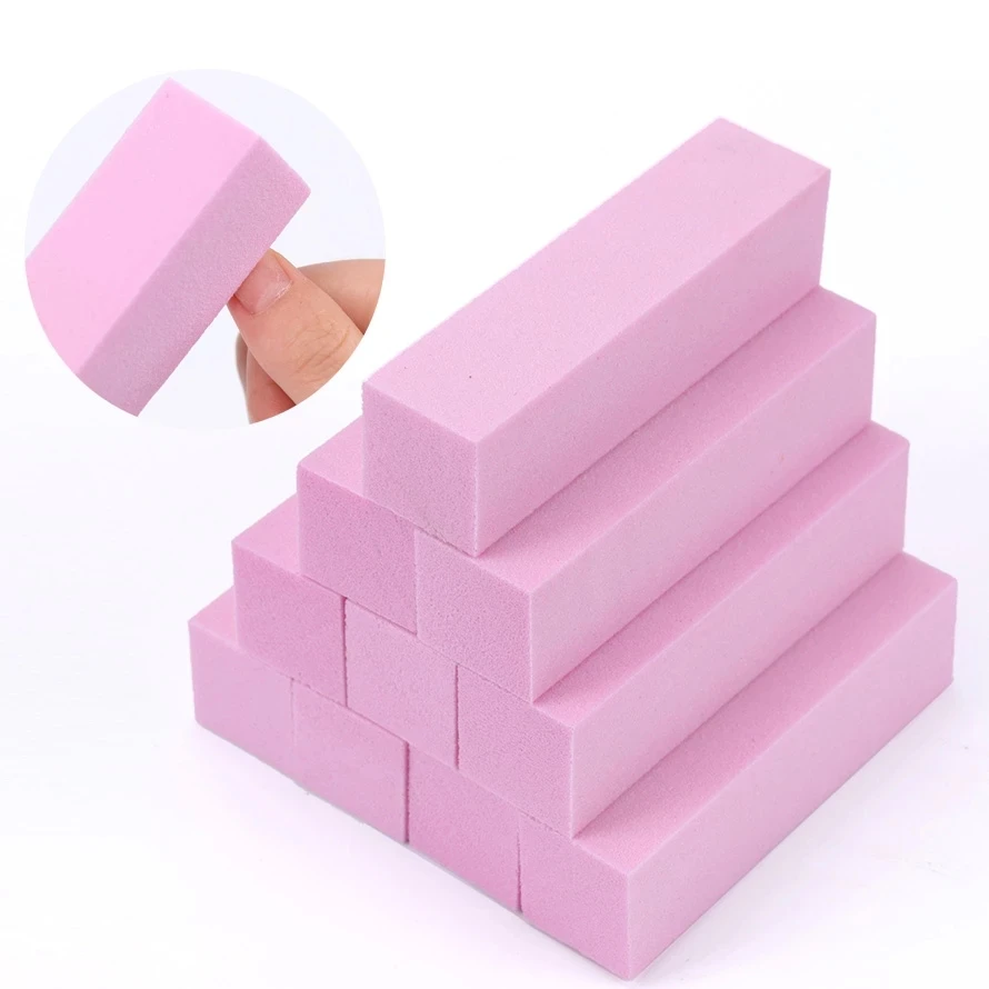 

Wholesale 10 PCS Pink Nail Buffer Blocks Buffing Files Polisher Four Sided Grit Sponge Manicure Tips Tools for DIY Nail Art, Like pictures