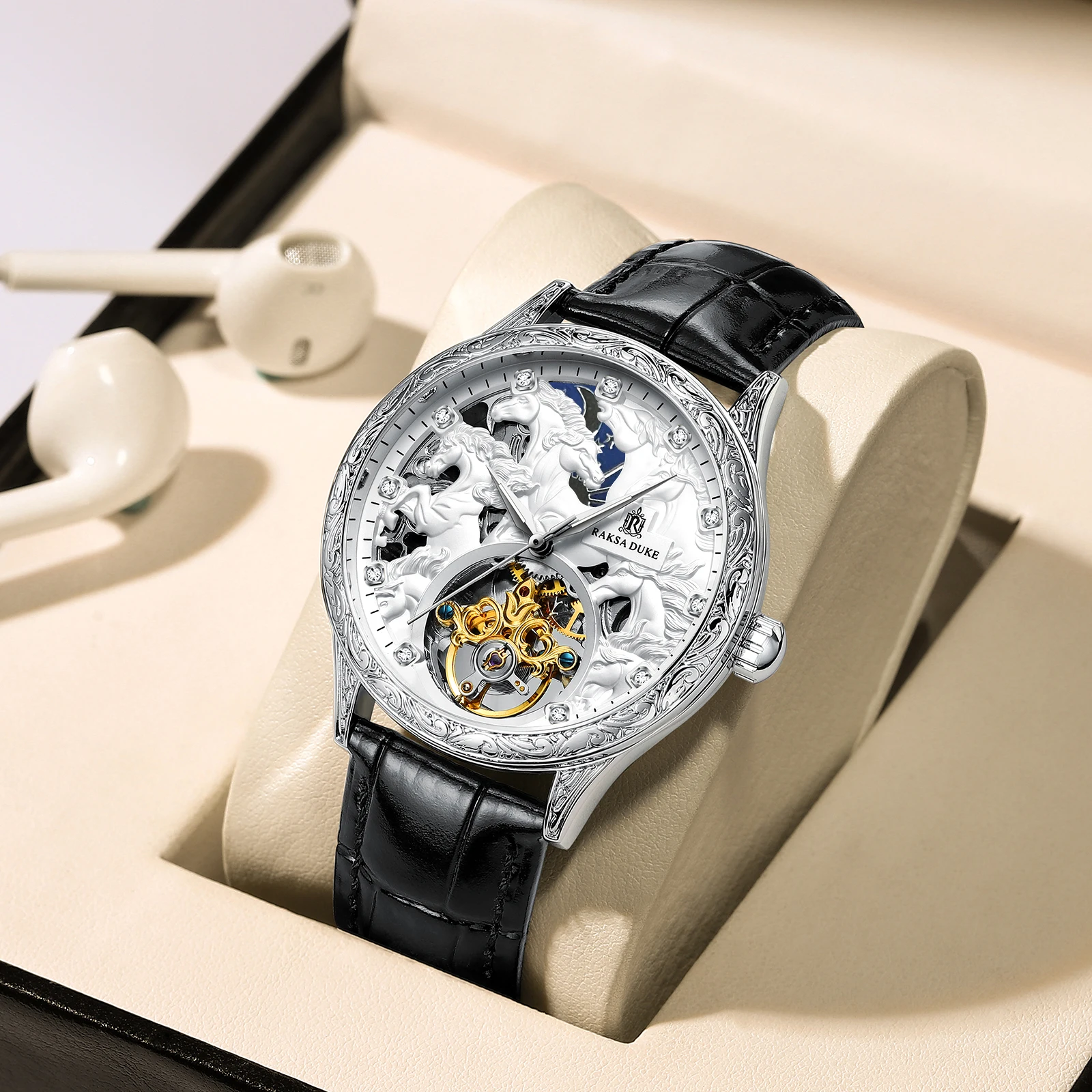

High Quality Watch Men Automatic Luxury Brand Custom Logo Mechanical Watch Man Wrist, Optional