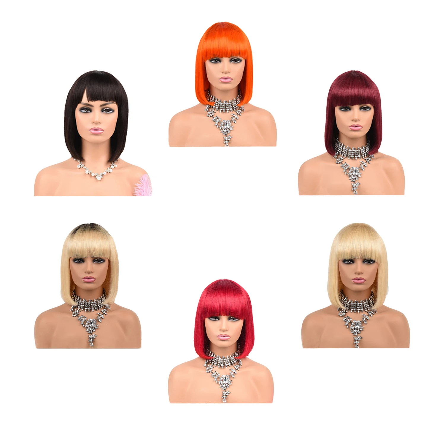 

150 Density For Black Women Emerald Caps For African American Women Razor Cut Wavy Virgin Lace Human Hair Short Wigs