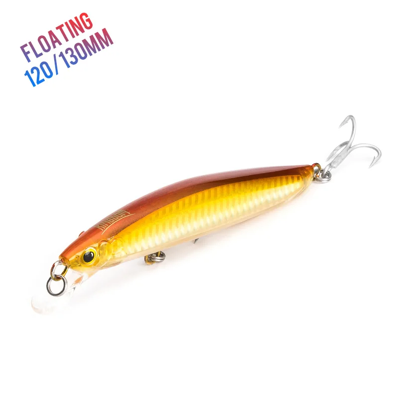 

Minnow 7502 Sea Floating Minnow Fishing Lure 12cm 13cm High Quality Artificial Baits For Bass Wobblers For Saltwater Jertbait, 6 colors