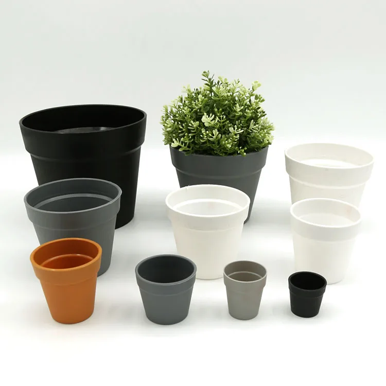 

BEES Home Decorative Frosted Bonsai Pots Cheap Plastic White Flower Pot