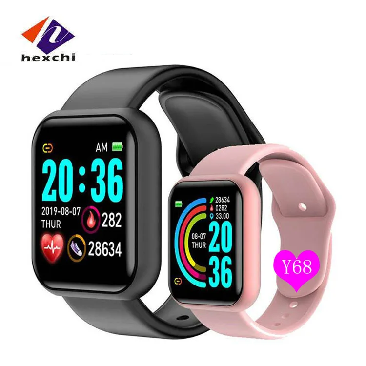 

Y68 L18 Smart Watch Women D20 Pro Men Smartwatch for IOS Android Heart Rate Monitor Blood Pressure Sports Tracker Y68 Wristband