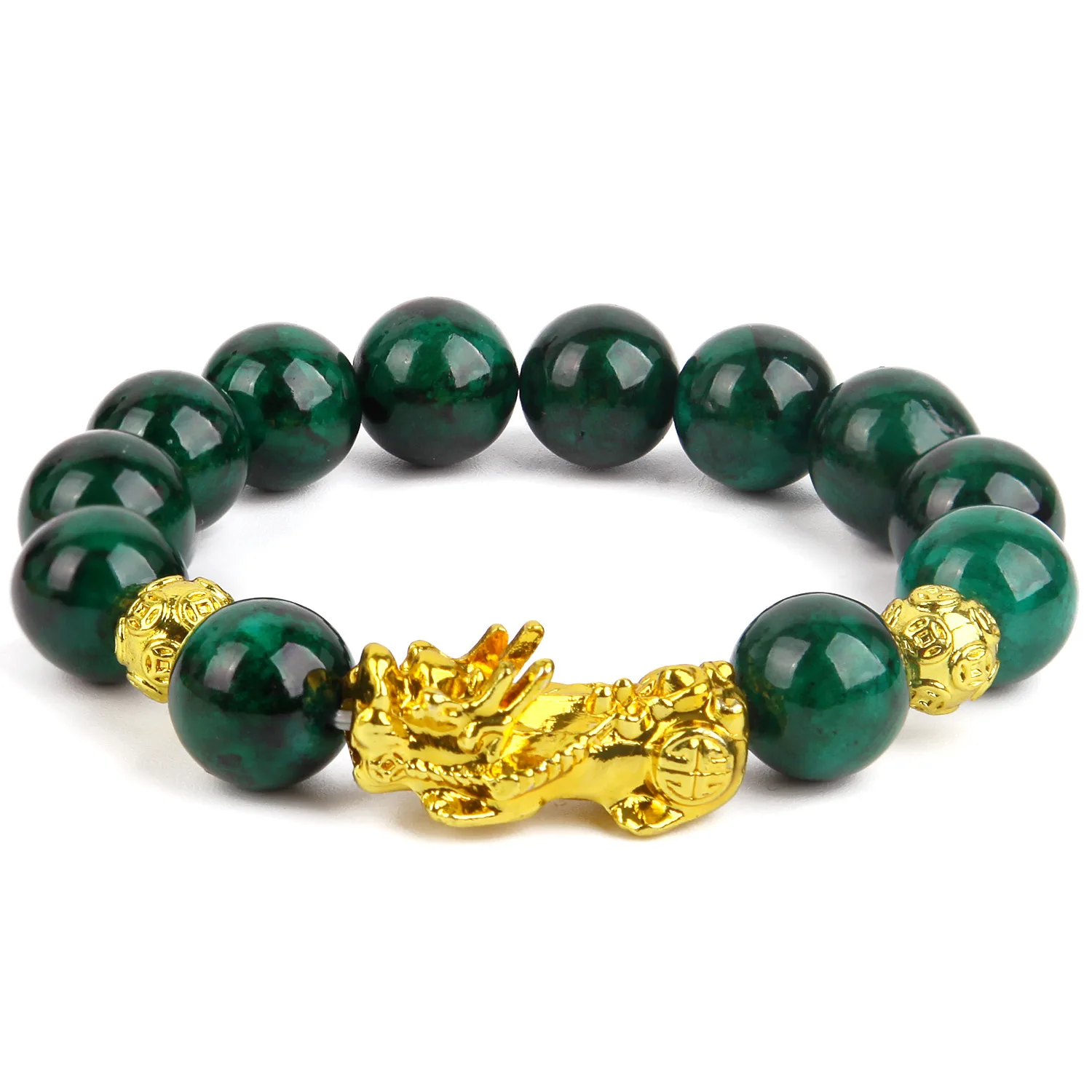 

Fashion Unisex Wear-resistant Lettering Bracelet Obsidian Pixiu Buddha Prayer Bead Bracelet, As show