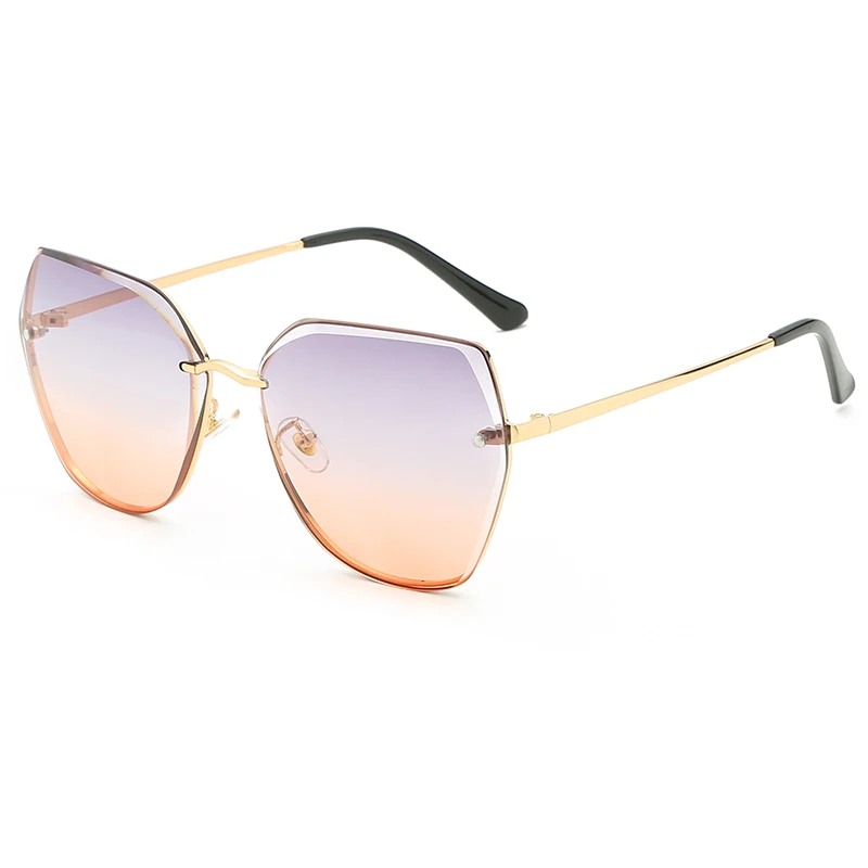 

Woman Trending Vingtage Retail Rimless Groovy Plastic Wholesale Sunglasses Shades Sun Glasses Classic Unisex Fashion Vendor, Custom color