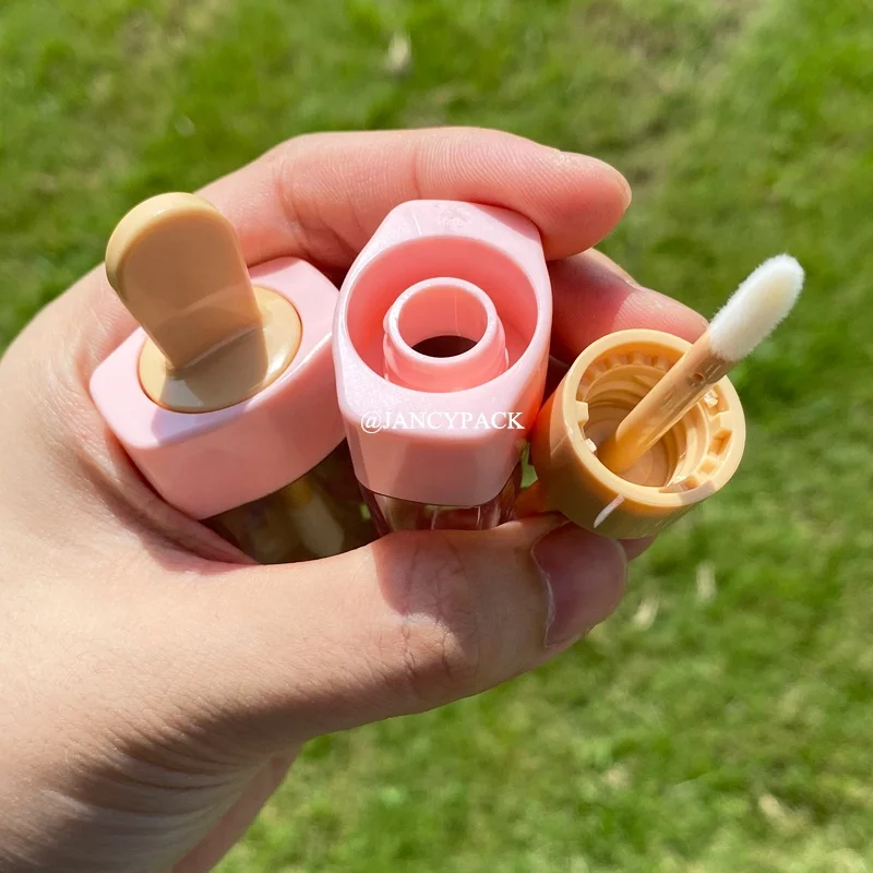 Jancy Pack Wholesale Cute Popsicle Lip Gloss Container Pink Green Blue