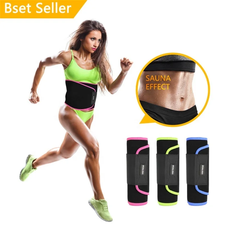 

2020 Custom Neoprene Sweat Slimming Waist Trimmer Belt, Black/gray/blue/green/yellow/red/pink/orange/purple/custom colors