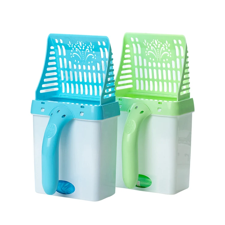 

new design Durable plastic cat sand shovel, Green/pink/blue/gray