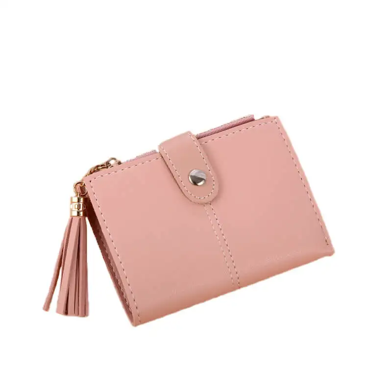 

YS-W181 Fashion simple ladies zipper hasp coin purse card holders short pu leather small wallet
