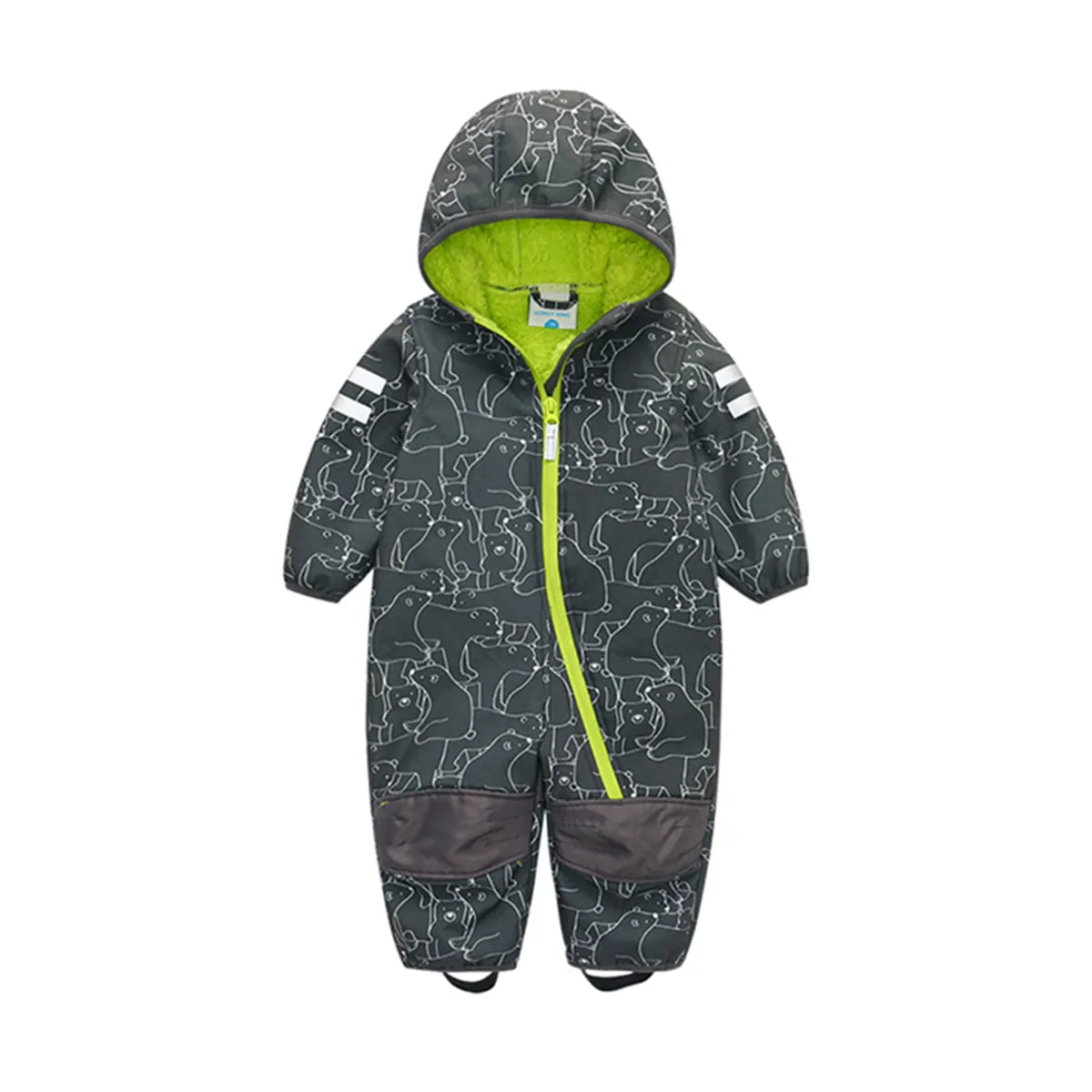 

Children's Soft Shell Overalls Plus Velvet Rompers Windproof Rainproof Jumpsuit Waterproof Jumpsuit Kids Warm Jumpsuit kids baby clothes romper