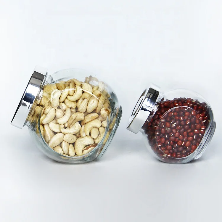 

New type kitchen glass food storage jar 100ml spice jar for nut dry food with lid, Clear