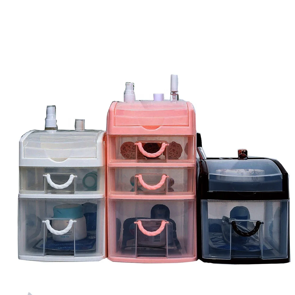 

No.2104 plastic drawer plastic cabinet plastic tabletop storage drawer, White,brown